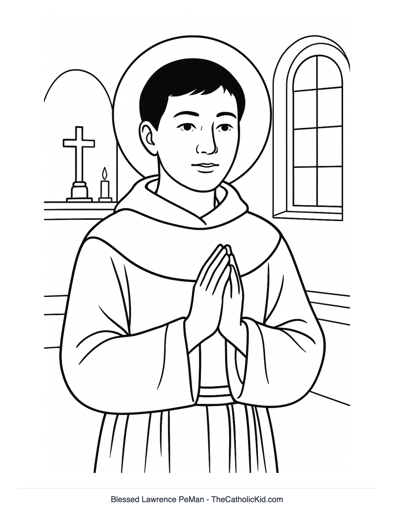 Blessed Lawrence PeMan Coloring Page