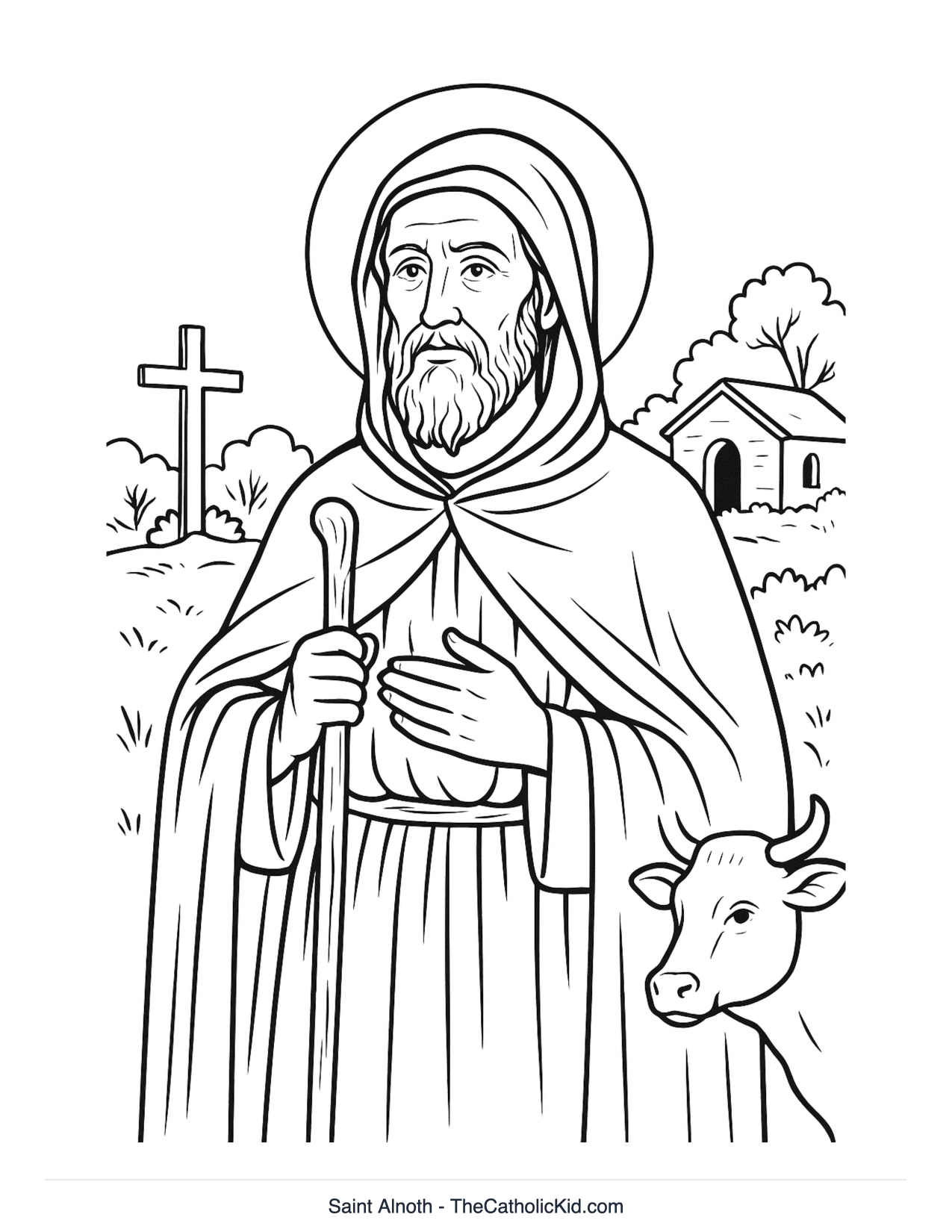 Saint Alnoth Coloring Page
