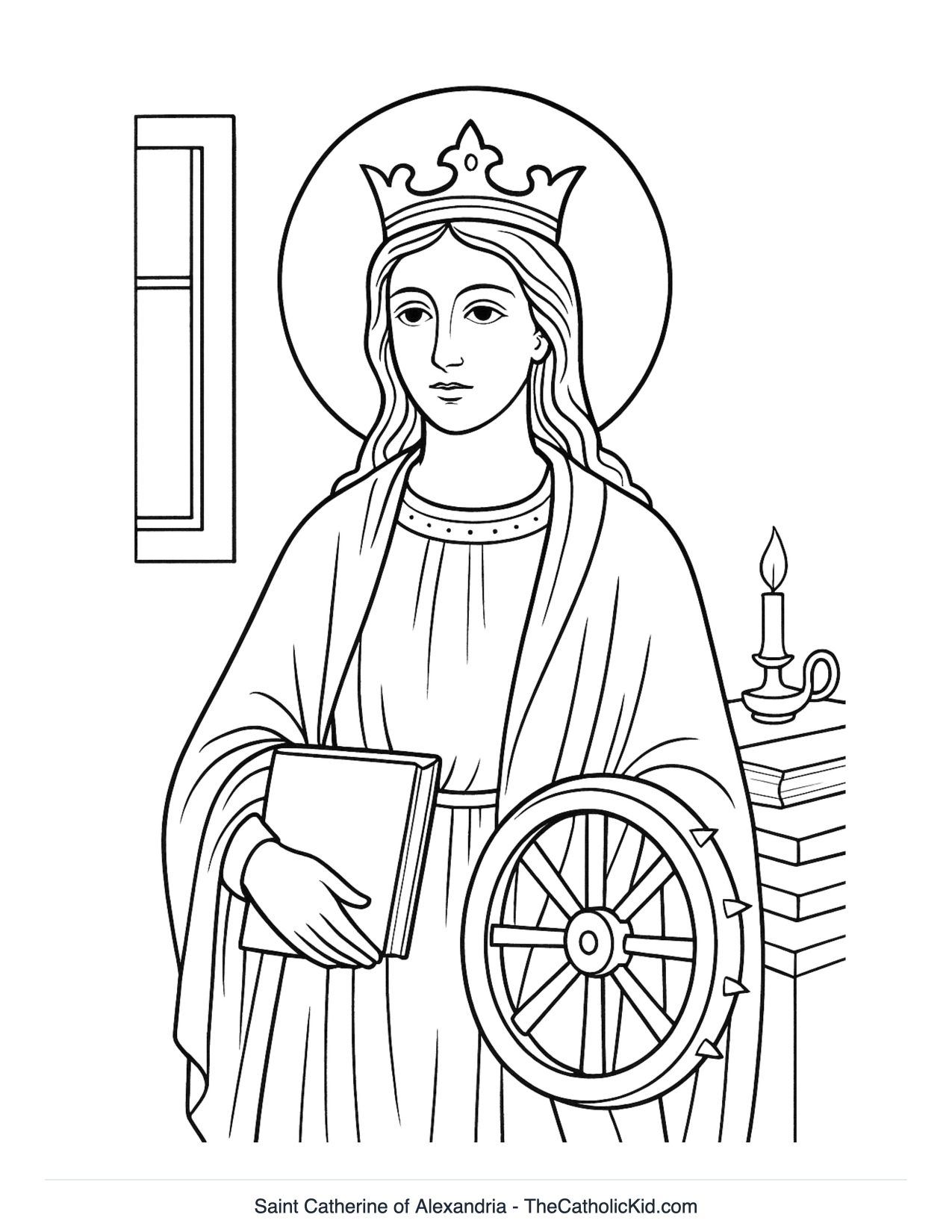 Saint Catherine of Alexandria Coloring Page