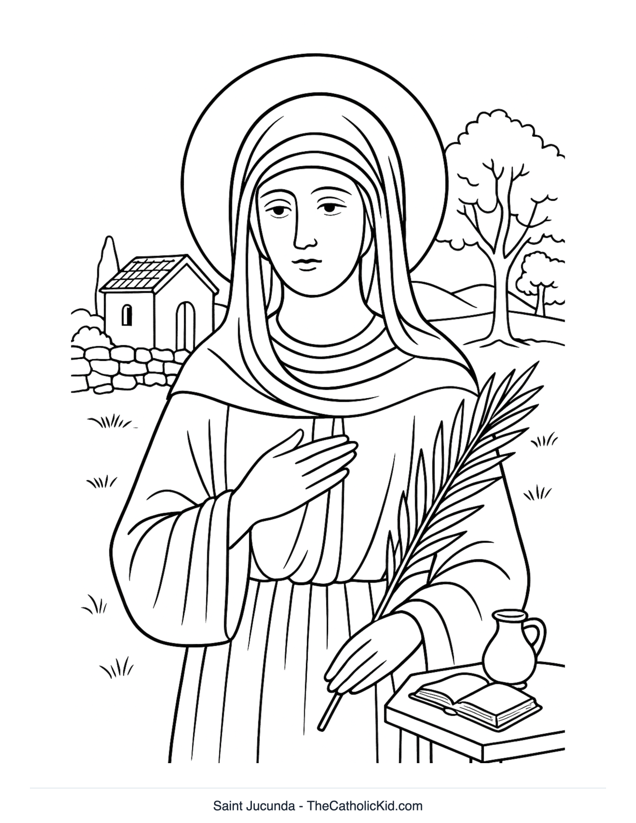 Saint Jucunda Coloring Page