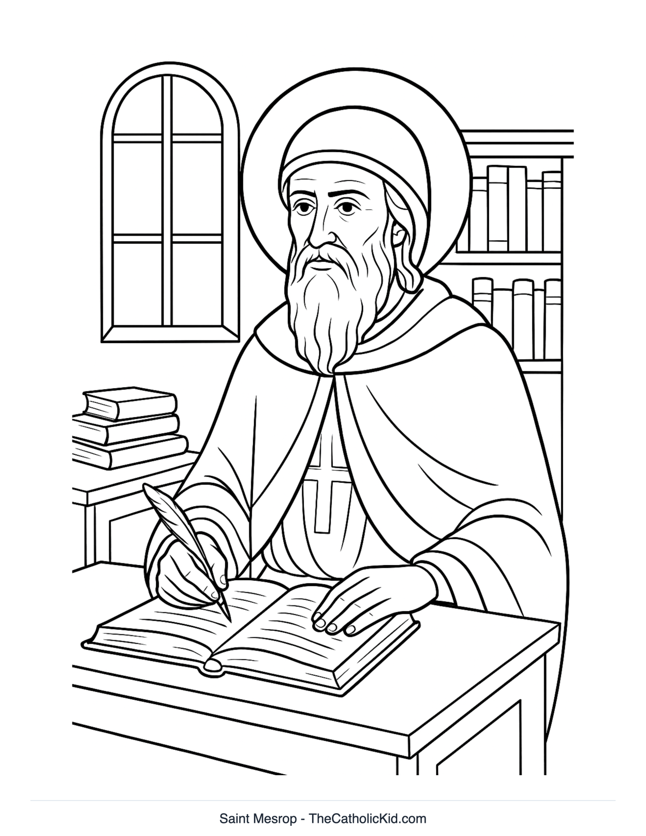 Saint Mesrop Coloring Page